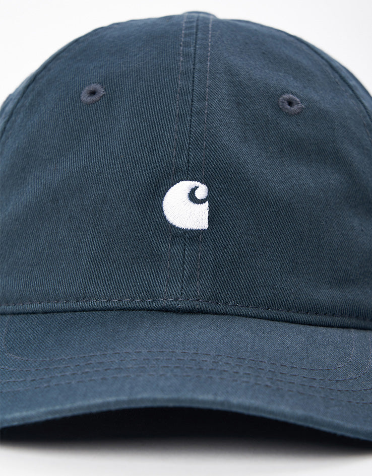Carhartt WIP Madison Logo Cap - Deep Lagoon/White