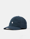 Carhartt WIP Madison Logo Cap - Deep Lagoon/White