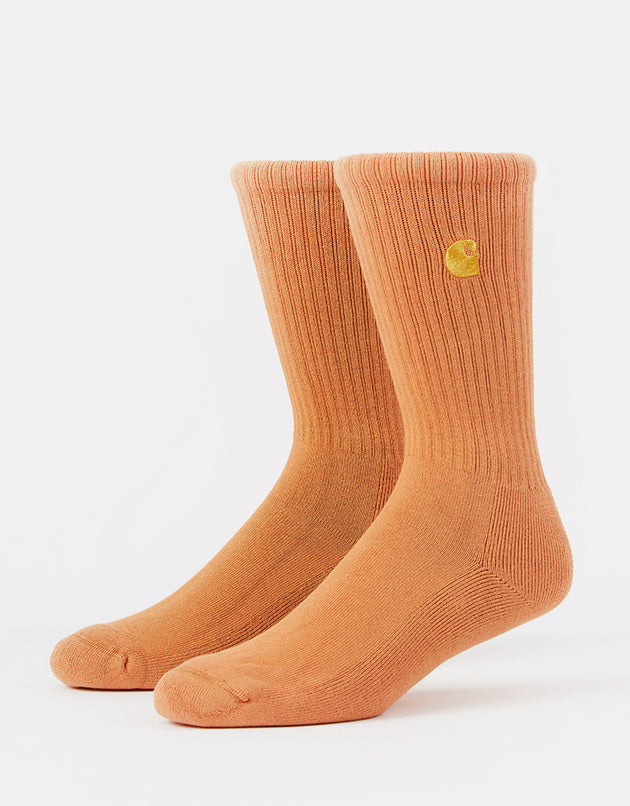 Carhartt WIP Chase Crew Socks - Redhaven/Gold