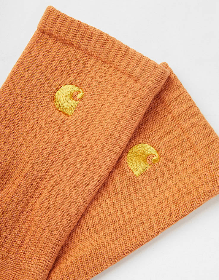 Carhartt WIP Chase Crew Socks - Redhaven/Gold