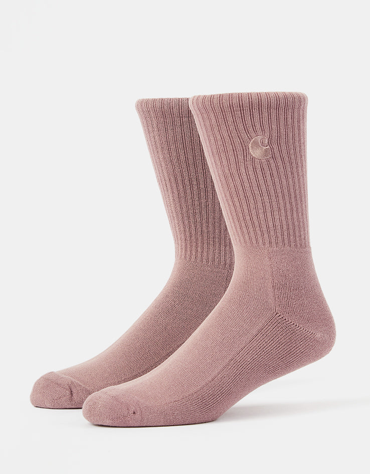 Carhartt WIP Hudson Crew Socks - Daphne/Chalk Wash