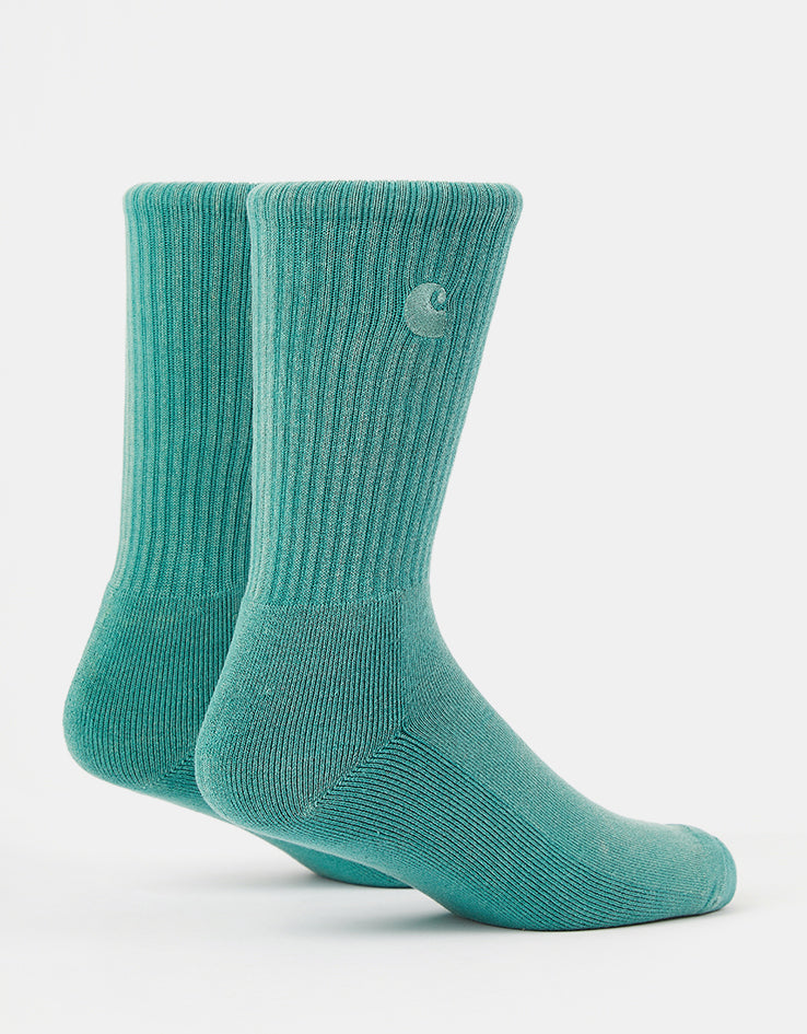 Carhartt WIP Hudson Crew Socks - Saguaro/Chalk Wash