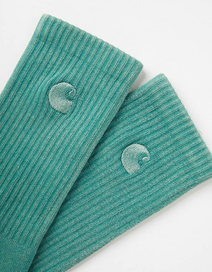 Carhartt WIP Hudson Crew Socks - Saguaro/Chalk Wash