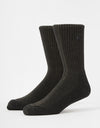 Carhartt WIP Hudson Crew Socks - Black/Chalk Wash