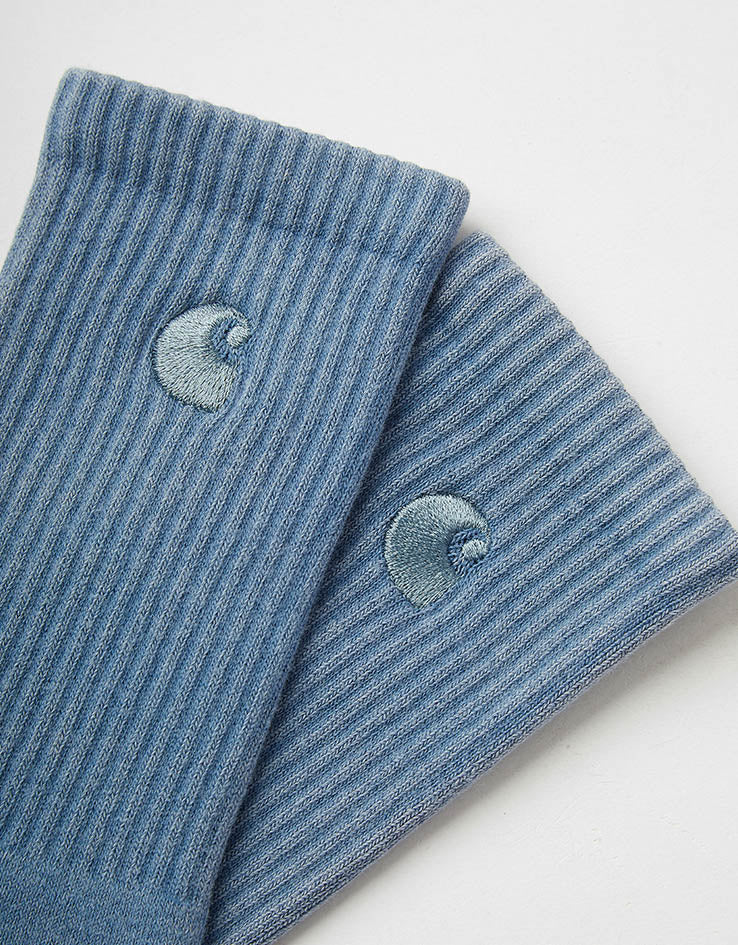 Carhartt WIP Hudson Crew Socks - Sorrent/Chalk Wash