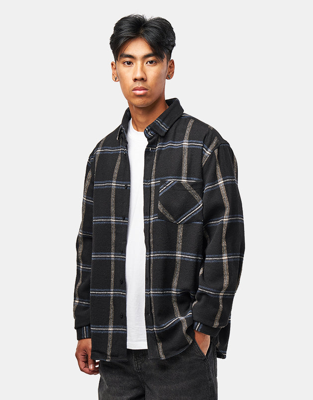 Route One Dutton Flannel Shirt - Black/Blue
