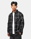 Route One Dutton Flannel Shirt - Black/Blue