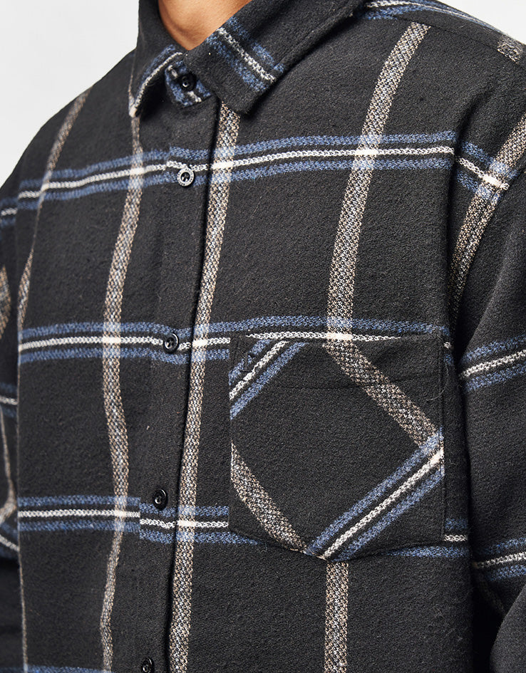 Route One Dutton Flannel Shirt - Black/Blue