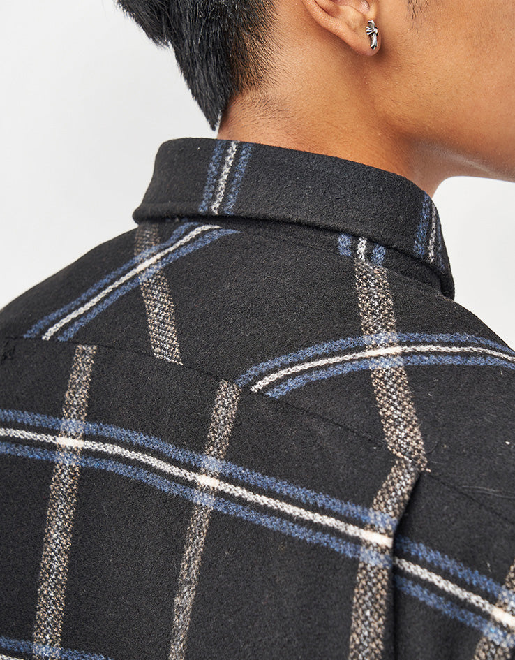 Route One Dutton Flannel Shirt - Black/Blue