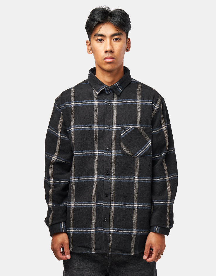 Route One Dutton Flannel Shirt - Black/Blue