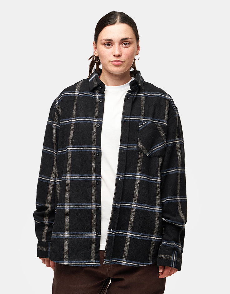 Route One Dutton Flannel Shirt - Black/Blue