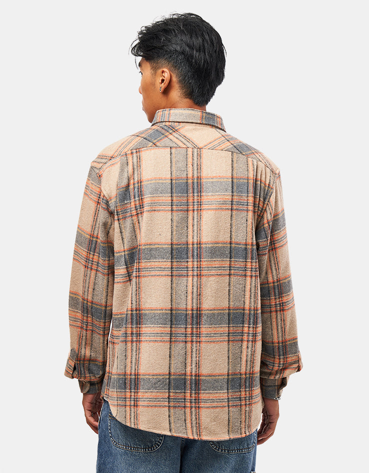 Route One Maddock Flannel Shirt - Beige/Orange