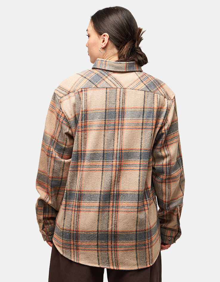 Route One Maddock Flannel Shirt - Beige/Orange