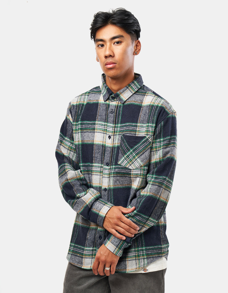 Route One Maddock Flannel Shirt - Navy/Green