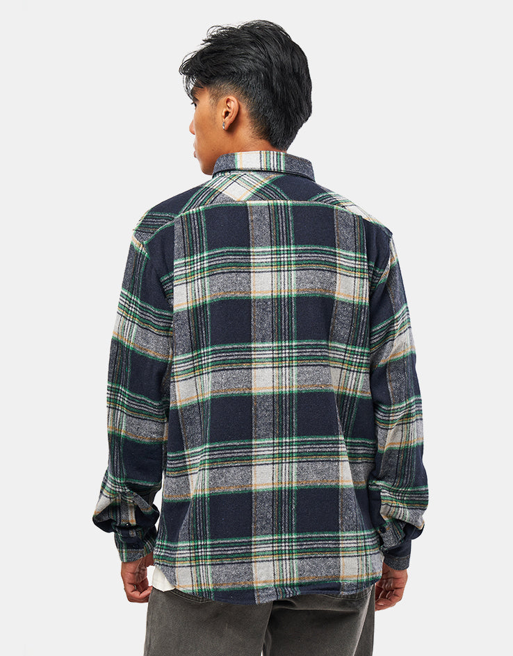 Route One Maddock Flannel Shirt - Navy/Green