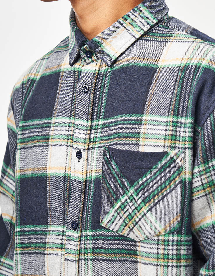 Route One Maddock Flannel Shirt - Navy/Green
