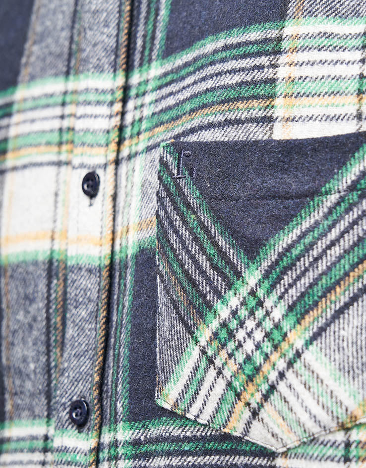 Route One Maddock Flannel Shirt - Navy/Green