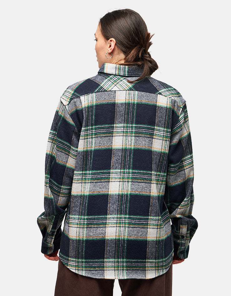 Route One Maddock Flannel Shirt - Navy/Green