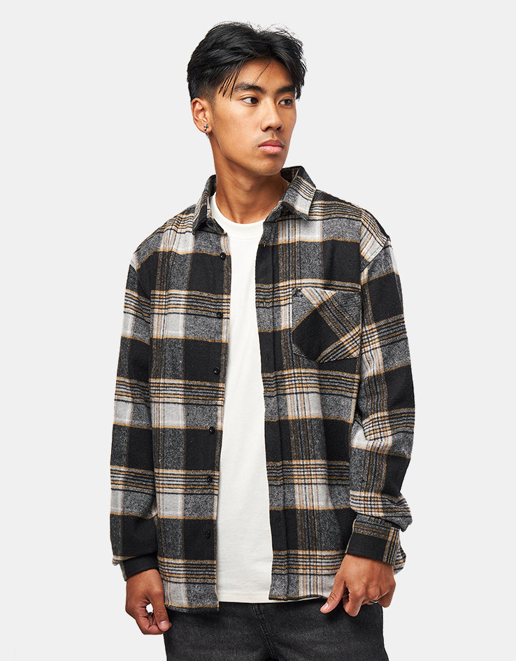 Route One Maddock Flannel Shirt - Black/Yellow