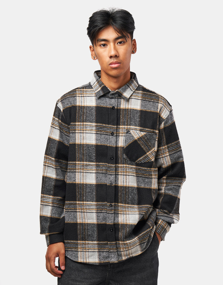 Route One Maddock Flannel Shirt - Black/Yellow