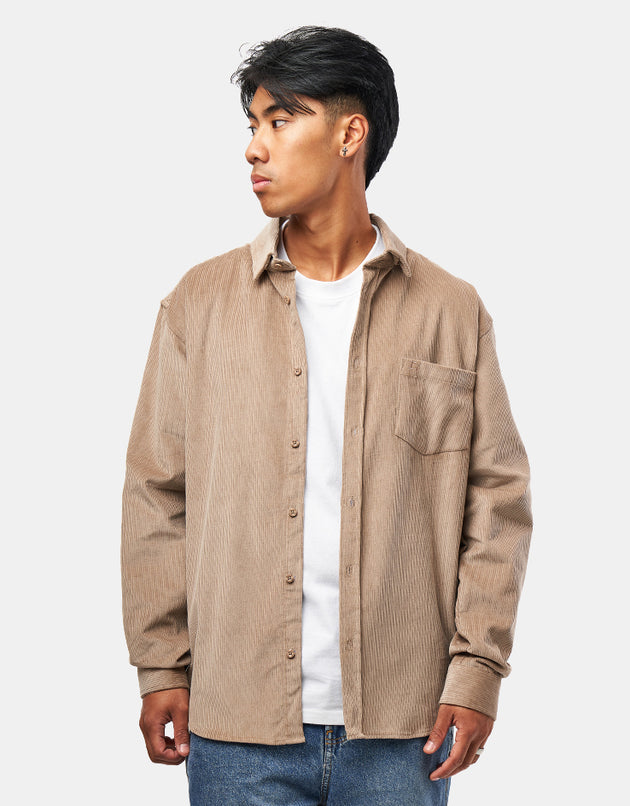 Route One Moby Cord Shirt - Beige