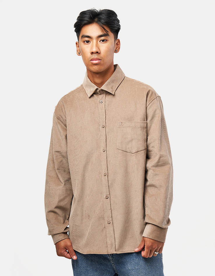 Route One Moby Cord Shirt - Beige