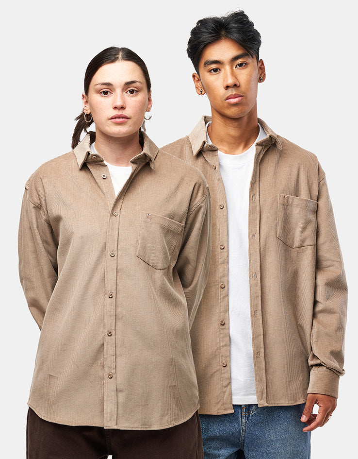 Route One Moby Cord Shirt - Beige