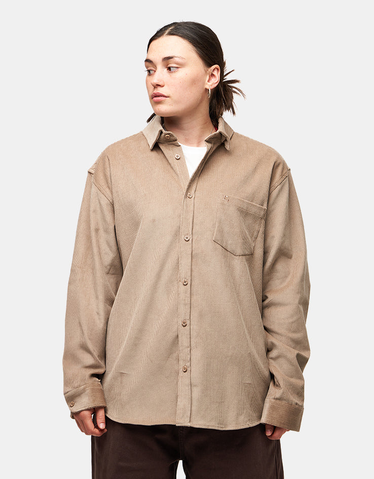 Route One Moby Cord Shirt - Beige