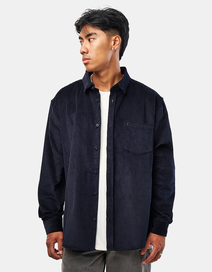 Route One Moby Cord Shirt - Navy
