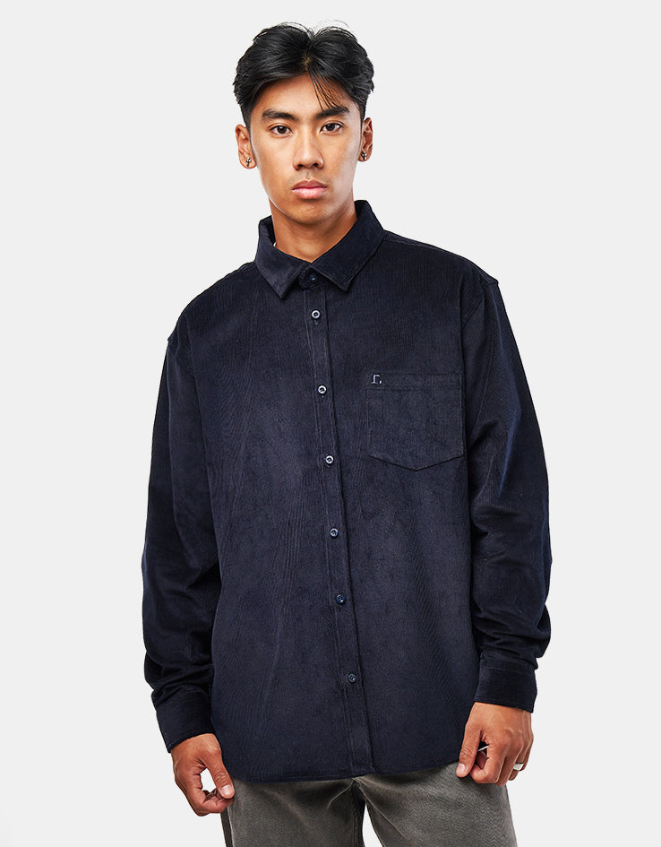 Route One Moby Cord Shirt - Navy