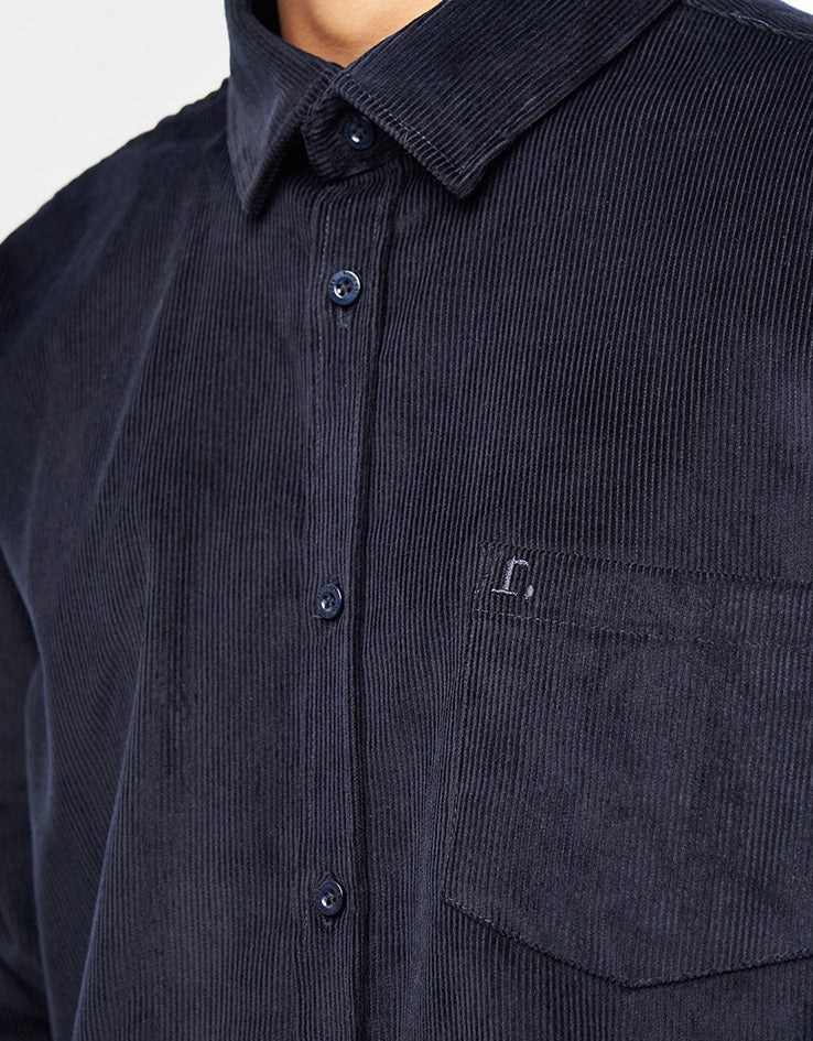 Route One Moby Cord Shirt - Navy