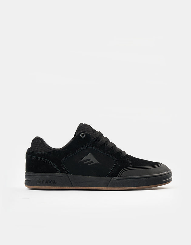 Emerica Heritic Skate Shoes - Black/Black/Gum