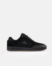 Emerica Heritic Skate Shoes - Black/Black/Gum