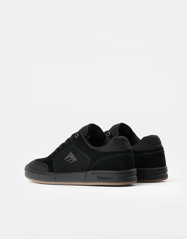 Emerica Heritic Skate Shoes - Black/Black/Gum