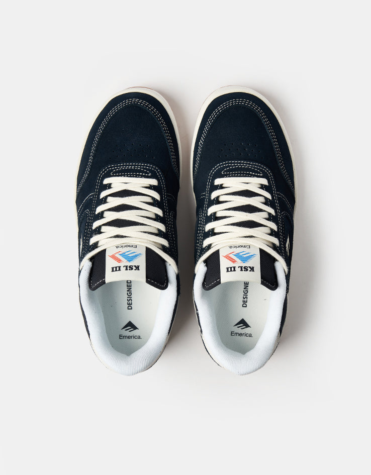 Emerica KSL III Skate Shoes - Navy/Tan