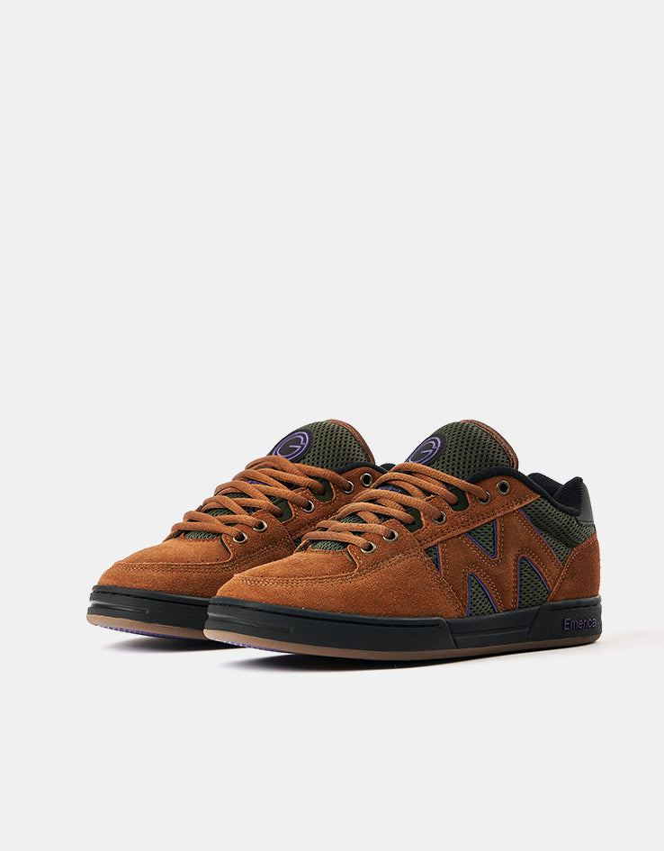 Emerica OG-1 Skate Shoes - Brown/Green