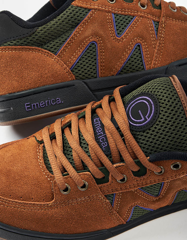 Emerica OG-1 Skate Shoes - Brown/Green