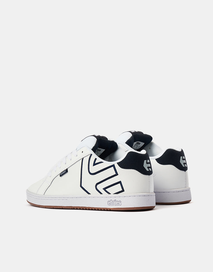 etnies Fader Skate Shoes - White/White/Navy