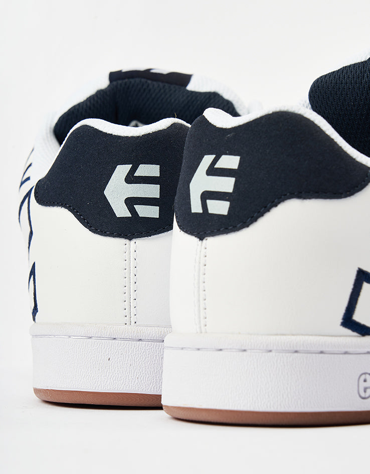 etnies Fader Skate Shoes - White/White/Navy