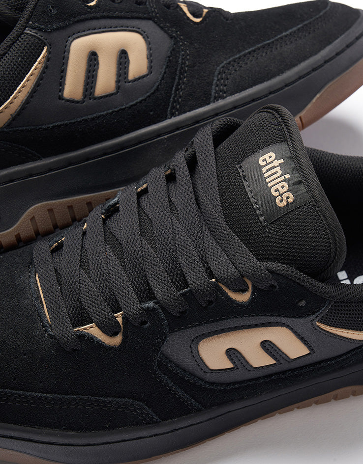 etnies Loot Skate Shoes - Black/Black/Gum