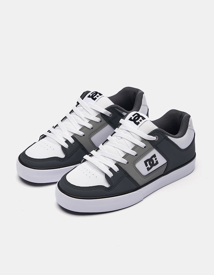 DC Pure Skate Shoes - Grey/Grey/White