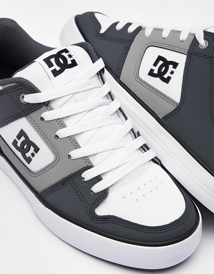 DC Pure Skate Shoes - Grey/Grey/White