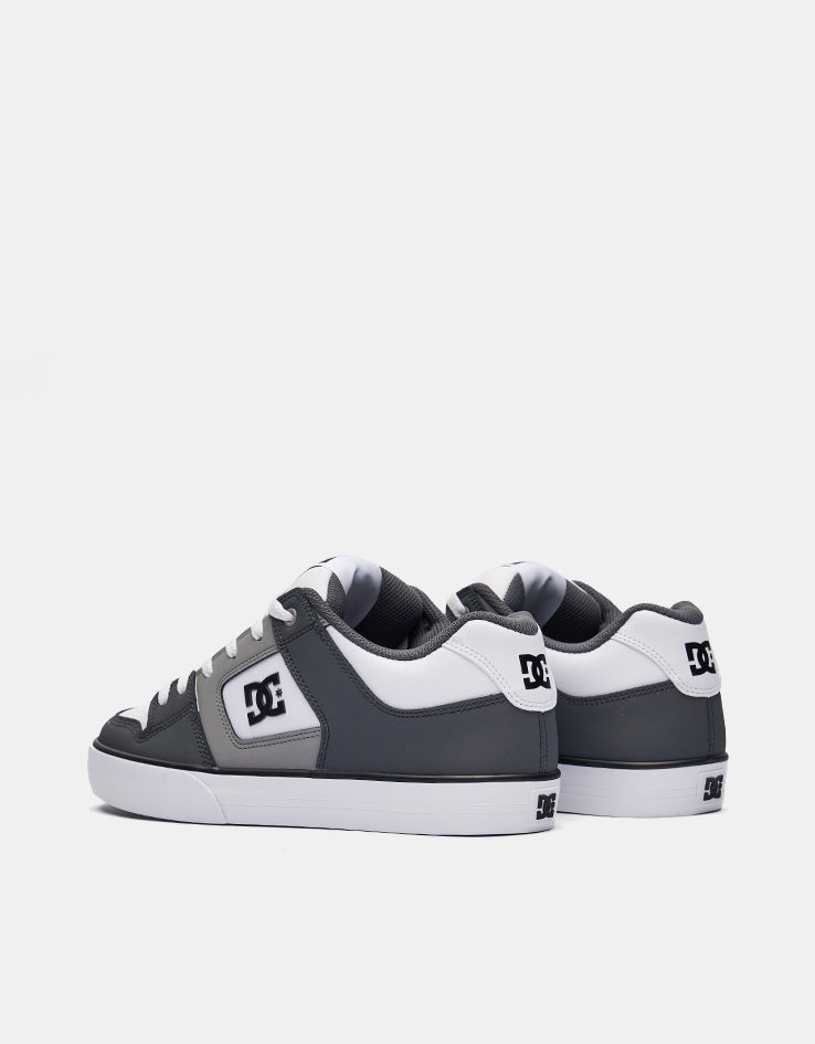 DC Pure Skate Shoes - Grey/Grey/White