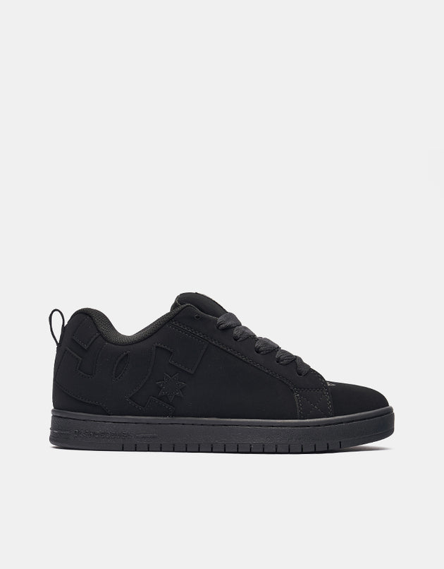 DC Court Graffik Skate Shoes - Black/Black/Black