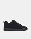 DC Court Graffik Skate Shoes - Black/Black/Black