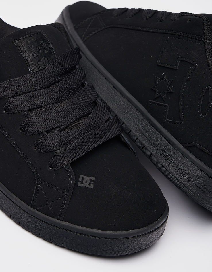 DC Court Graffik Skate Shoes - Black/Black/Black
