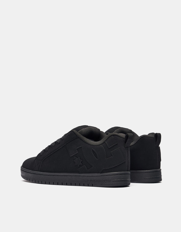 DC Court Graffik Skate Shoes - Black/Black/Black