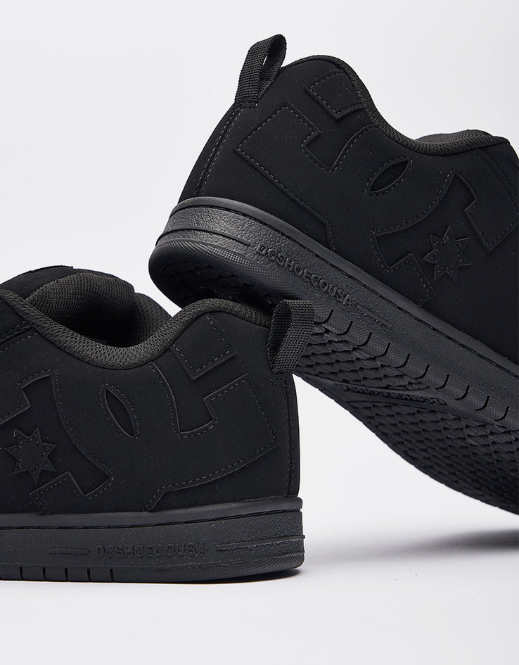 DC Court Graffik Skate Shoes - Black/Black/Black
