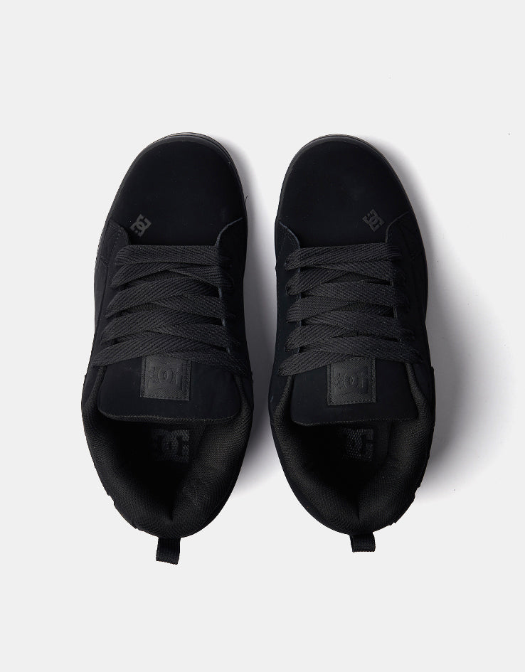 DC Court Graffik Skate Shoes - Black/Black/Black