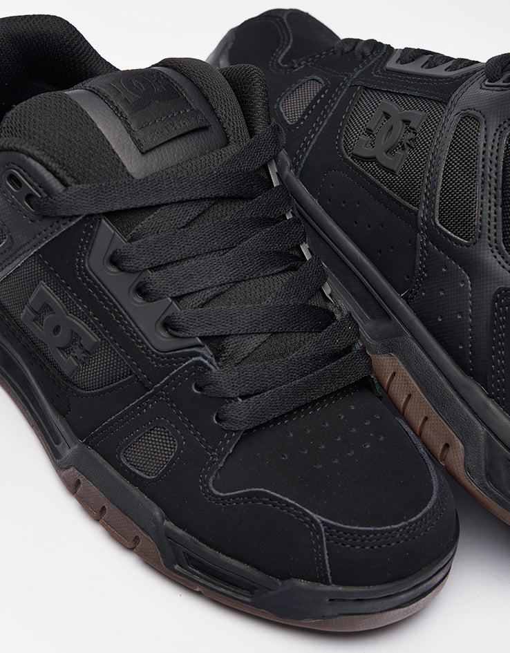 DC Stag Skate Shoes - Black/Gum